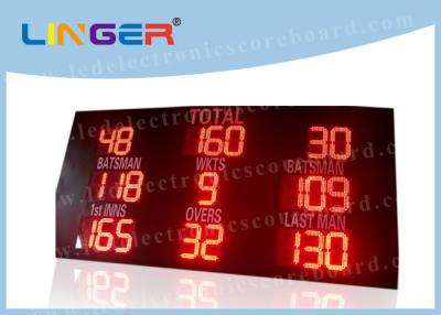 Cina Tabellone segnapunti elettronico del cricket di alta luminosità, colore rosso principale del tabellone segnapunti portatile in vendita