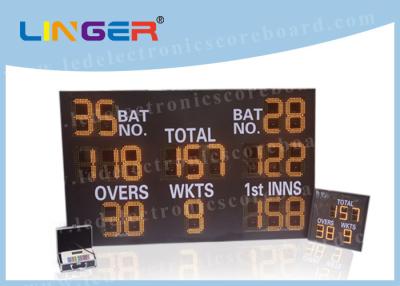 China Iron / Steel Frame LED Cricket Scoreboard Remote Control 12 Inch 300mm Digit Height for sale
