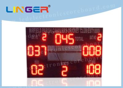 China Different Color LED Cricket Scoreboard For Outside Hanging / Mounting Installation for sale