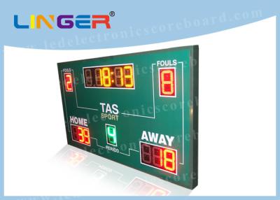 China Wireless Basketball Scoreboard , Basketball Clock Timer Red / Yellow / Green Color for sale