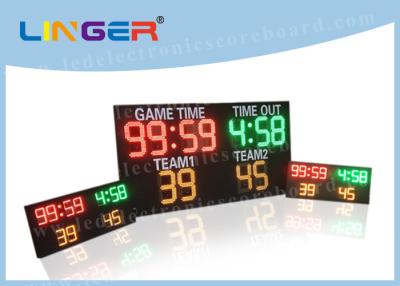 China Paintball Sport Electronic Led Scoreboard with Wire Large 6 Red Buttons for sale