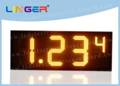 China Amber Single Color Digital Gas Price Signs With IR Remote 100000 Hours for sale