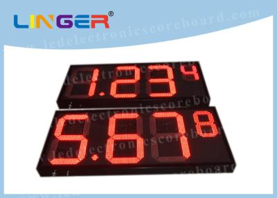 China Super Brightness Digital Gas Price Signs Red Color For Oil Station / Service Station for sale