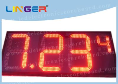 China Personalized Gas Station Led Price Signs , Digital Number Display 110V ~ 240V for sale