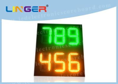 Cina 888 12inch hanno condotto il segno di prezzo del gas, colore principale dell'ambra di verde dei segni dei prezzi della stazione di servizio in vendita