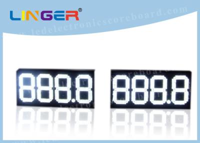 China 888.8 Digital Gas Price Signs , Electronic Oil Price Billboard White Color for sale