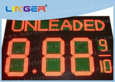 China Electronic LED Gas Price Sign With Wireless Controller Box Easy Installation for sale