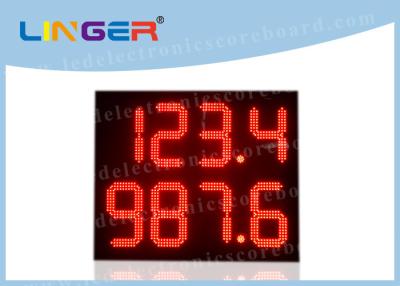 China Easy Operation Multi Color LED Gas Price Signs Digital 12'' 300mm Digit Height for sale