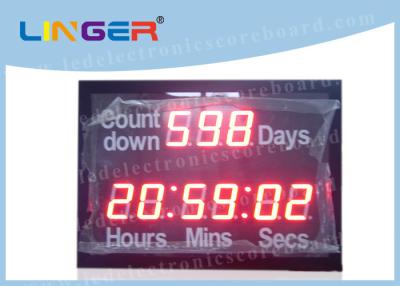 China Outdoor Days Hours Minutes Seconds Countdown Timer Led For Countdown / Up for sale