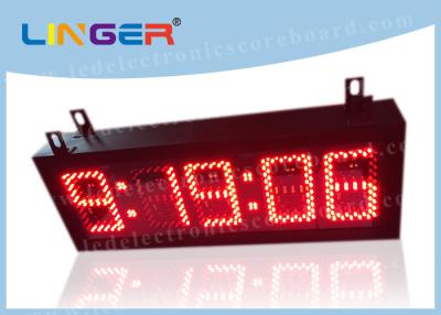 China Red Color Digits LED Digital Clock With Seconds Different Style 300*850*100mm for sale