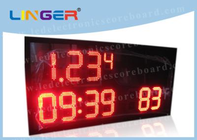 China Semi - Outdoor LED Digital Clock With Time / Temperature Function 15kgs for sale