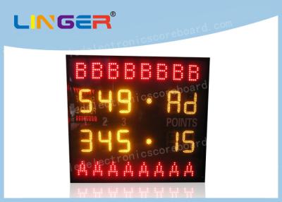 China Red Color and Yellow Color 8'' inch Digit Height Led Electronic Scoreboard For Indoor Tennis for sale