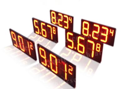 China Long Lifespan Red Digital Gas Station Price Signs Led 7 Segment Display for sale