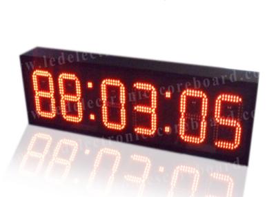 China Super Brightness Red Digital Clock , Digital Time Clock For Train Station for sale