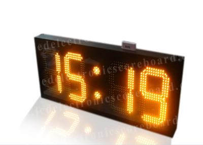 China El contador de tiempo electrónico de la cuenta descendiente del color ambarino, tipo al aire libre cuenta descendiente llevó el reloj en venta
