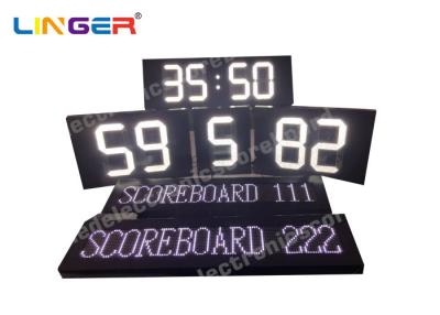China Weiße elektronische Anzeigetafel des Farbpolo-Sport-LED mit Team-Namen zu verkaufen