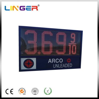 China Custom Outdoor LED Gas Price Sign in Red Color With IR Remote Control for sale