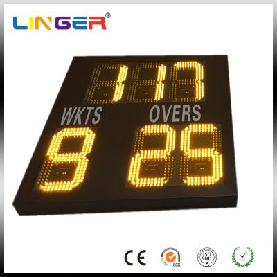 China Small Electronic Cricket Scoreboard For Inside , Simple Type In Yellow Color for sale