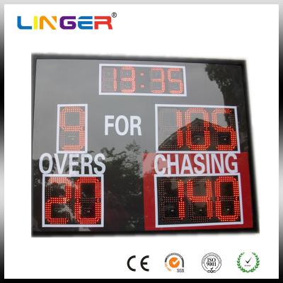 China Small Size Electronic Cricket Scoreboard In Red With Acrylic Board For Protection for sale