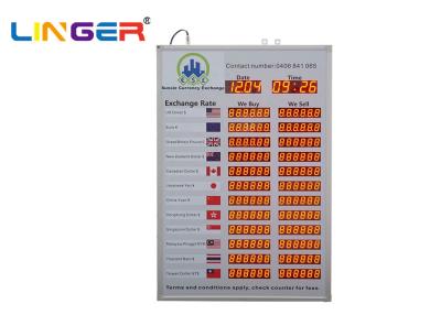 China Linger Foreign Exchange Rate Display Board / Led Exchange Currency Sign for sale