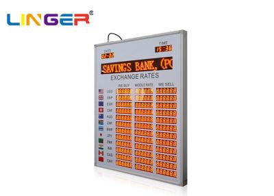 China Professional Foreign Currency Exchange Rate Display Board Of 7 Segment For Bank for sale