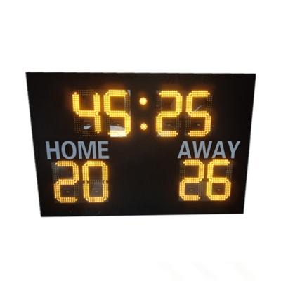 China Indoor Wireless Controller LED Football Scoreboard With Time / Scores Display for sale