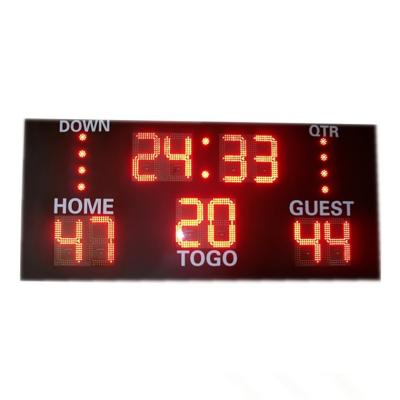 China 7 Segments and Super Brightness Electronic LED Football Scoreboard in Red Color for sale