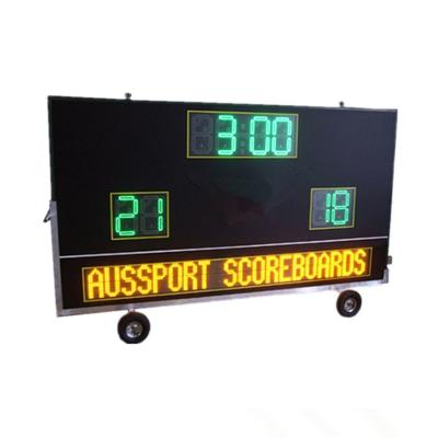 China Electronic Waterproof Outdoor Soccer Scoreboard With Message Sign / Moving Stand for sale