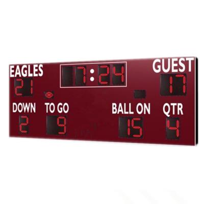 China American Type Electronice Digital LED Football Scoreboard in Red Color for sale