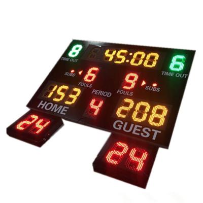 China Indoor Use Gym Digital Basketball Scoreboard With 24 Seconds Shot Clock for sale