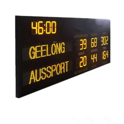 China Outdoor Led AFL Electronic Scoreboard With Time Function In Yellow Color for sale
