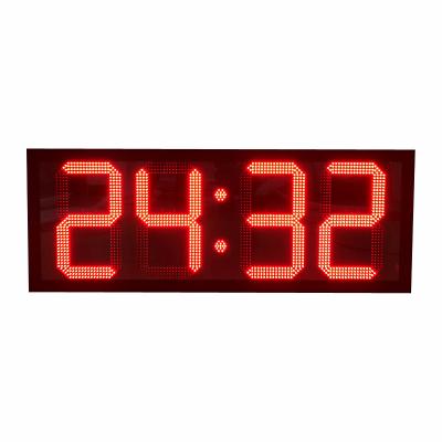 China 20 Inch Dip Type Led Digital Clock / Large Electronic Clock For Outdoor for sale