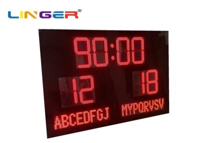 China Waterproof Cabinet 15'' Digit Led Soccer Scoreboard With Team Name for sale