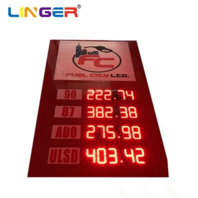 China 8'' Digit  IP65 Waterproof Led Gas Price Sign IR Remote Control for sale