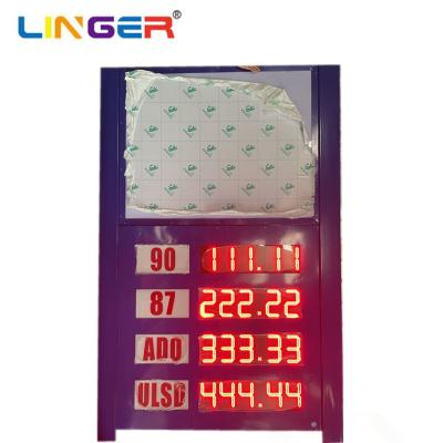 China Completely Gas Price Sign 8'' Digit Height With Foothold And LOGO for sale