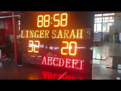 Outdoor LED Electronic Scoreboard Football With 18 Digits In Red Color