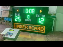 LED Football Electronic Scoreboard With Advertisment Moving Sign