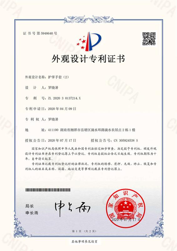 Patent Certificate - Hunan Zechen Fitness Co., Ltd.