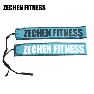 China Blue Wrist Wraps Fitness For Weight Lifting Crossfit Training 100% Cotton Fabric for sale