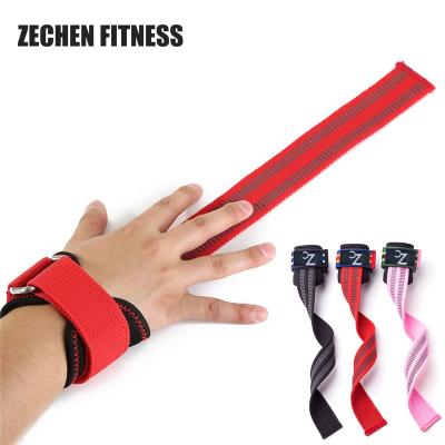 China Men Women Heavy Duty Lifting Strap 38mm With Non Slip Silicone Grip for sale