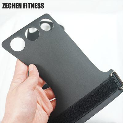 China Crossfit Hypalon 3 hole hand grips gym fitness palm protection for sale