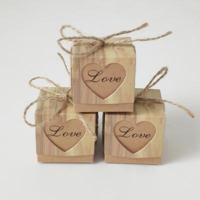 China Love Heart  2x2 Inches Unique Wedding Favour Gift Boxes for sale