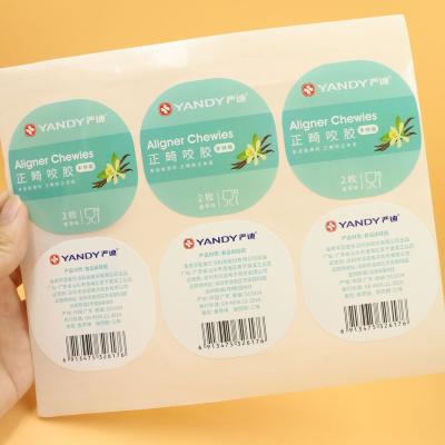 China Roll Waterproof Self Adhesive Food Sticker Label and Barcode Label for sale