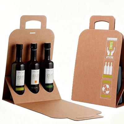 China Kraft Wine Bottle Postal Boxes with a Hanger for sale