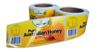 Chine Non labels de Honey Glass Jars de résidu et autocollant imperméables de joint à vendre