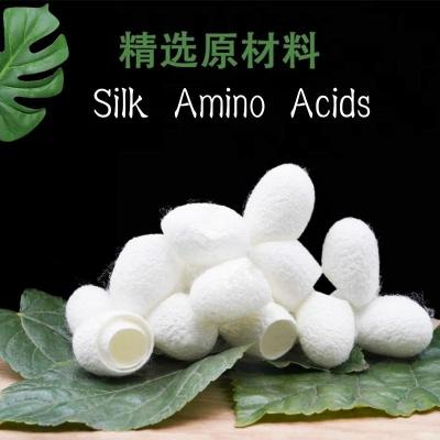 China Cosmetic Grade Silk Amino Acid Powder Silk Protein Peptide Silk Peptide Powder for sale