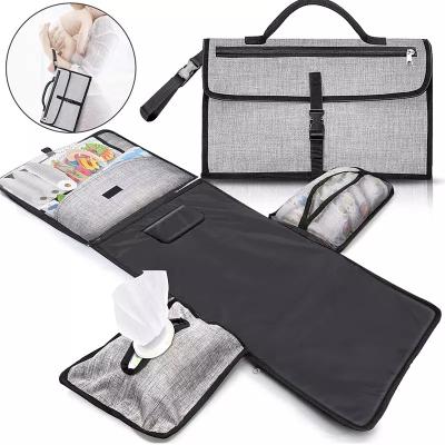 China Washable Waterproof LOW MOQ 2 in 1 Travel Diaper Changing Foldable Diaper Changing Mat for sale