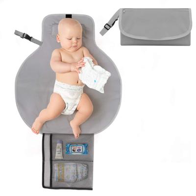 China Portable 2 in 1 Travel Diaper Changing Station for Mom and Dad Baby Nappy Changing Pad Mat for sale