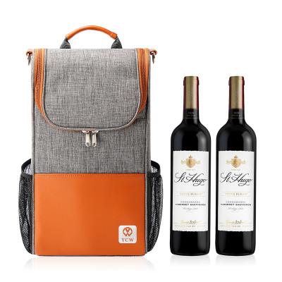 中国 New arrival custom wine bag tote carrier wine bottles gift bag wine bag 販売のため