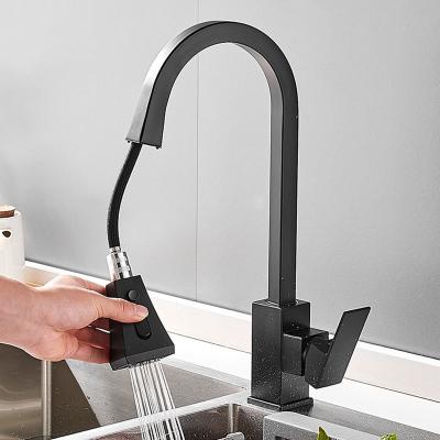 China SUS304 Single Handle Pull Down Kitchen Faucet 35mm Cartridge for sale